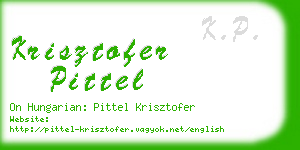 krisztofer pittel business card